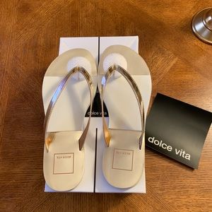 Dolce Vita Light Gold Metallic Stella Sandals